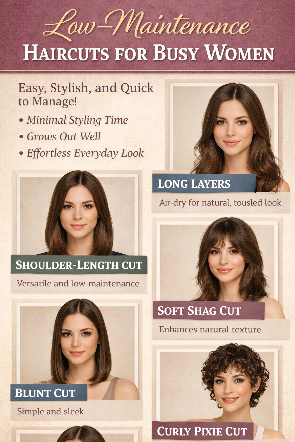 Low-Maintenance Haircuts for Busy Women: Effortless Style Without the Stress
