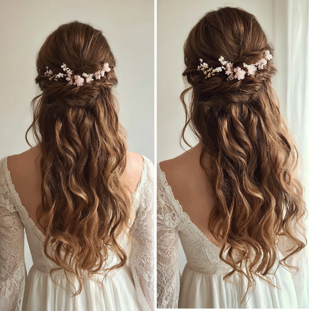 bridal half up half down hair: True styles in 30 days