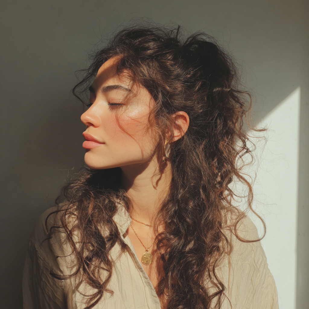 curly hair half up half down in 30 days: Real Results