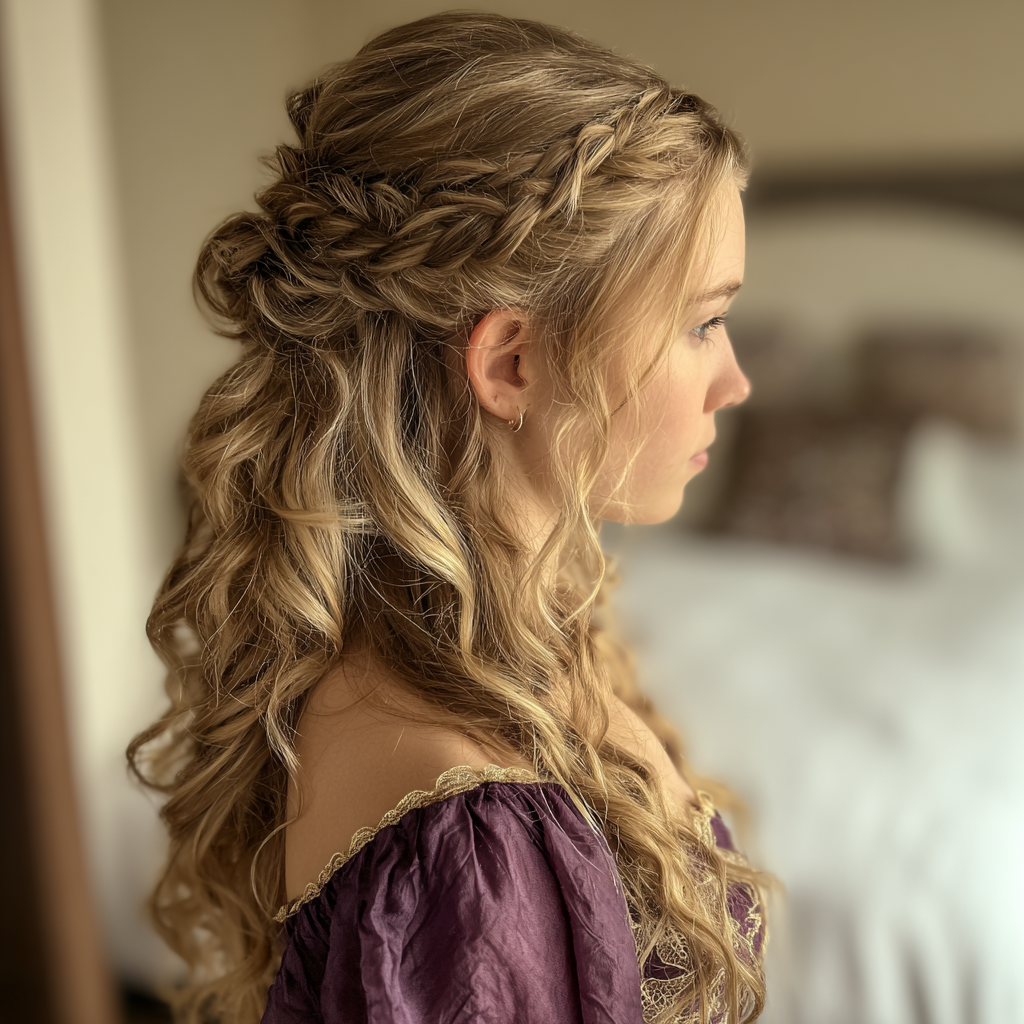 half up half down prom hair: True styles in 30 days