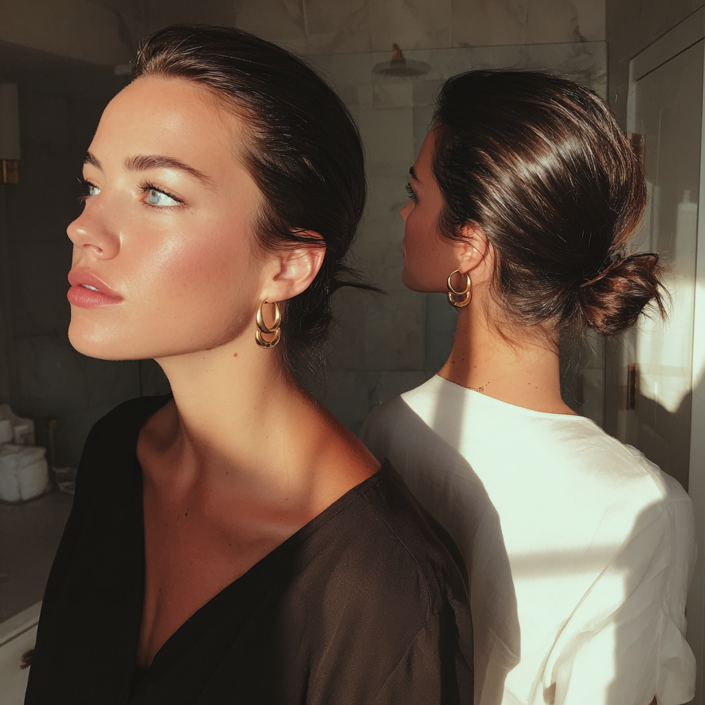 slick back half up half down hair in 30 days: True Result